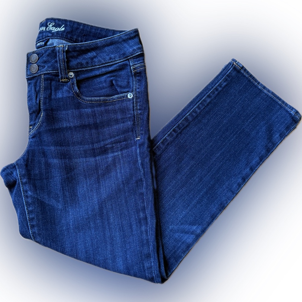 American Eagle Outfitters Women's Dark Blue Skinny Jeans